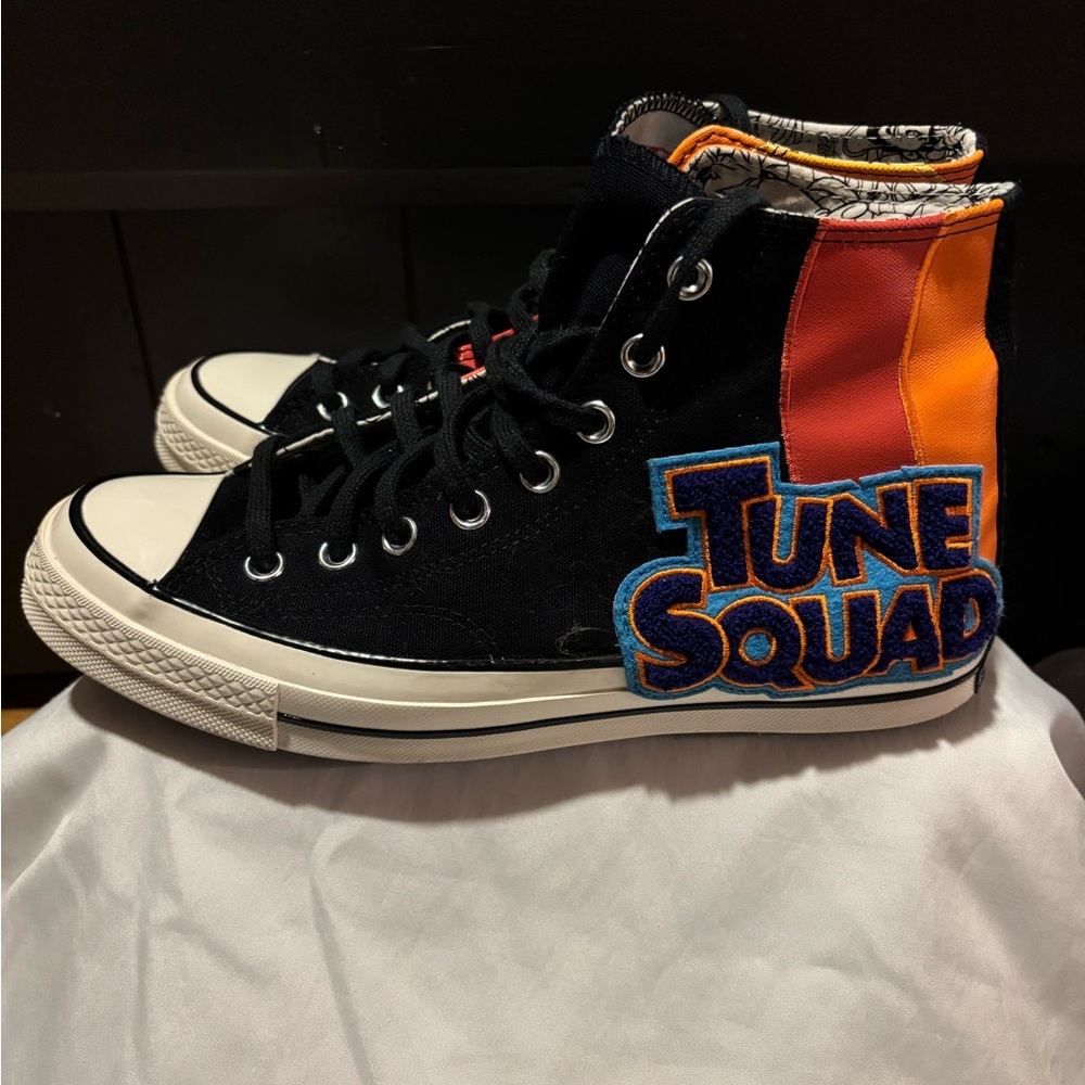 Converse 90s Vintage Tune Squad Sneakers Black and Orange